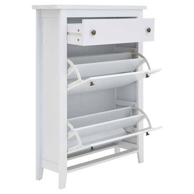 White shoe on sale cabinet storage