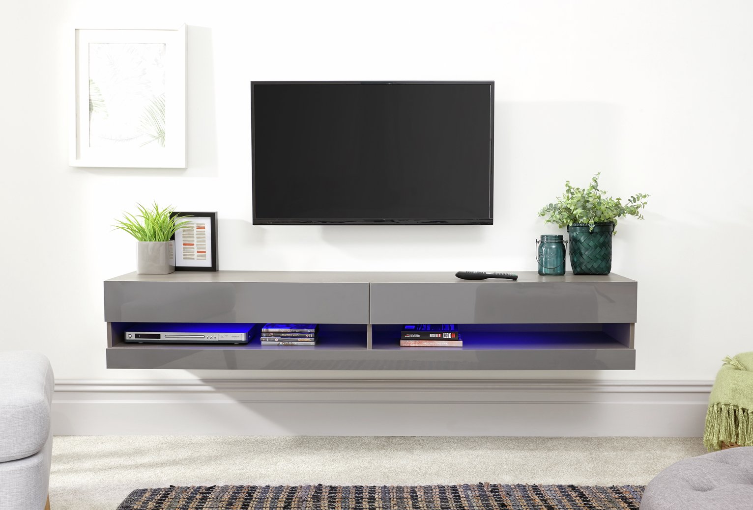 GFW Galicia 180cm LED Wall TV Unit