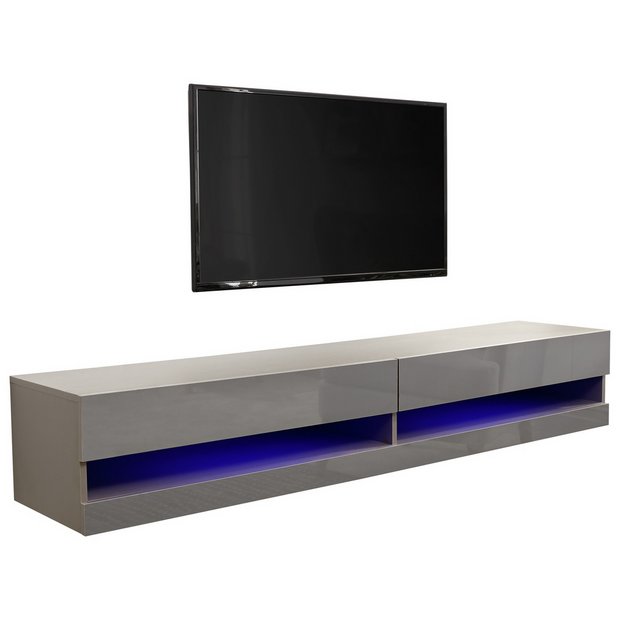 Floating tv deals stand grey