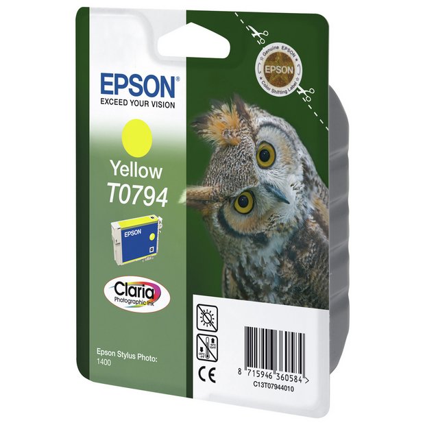 Buy Epson T0794 Owl Standard Ink Cartridge - Yellow at Argos.co.uk ...