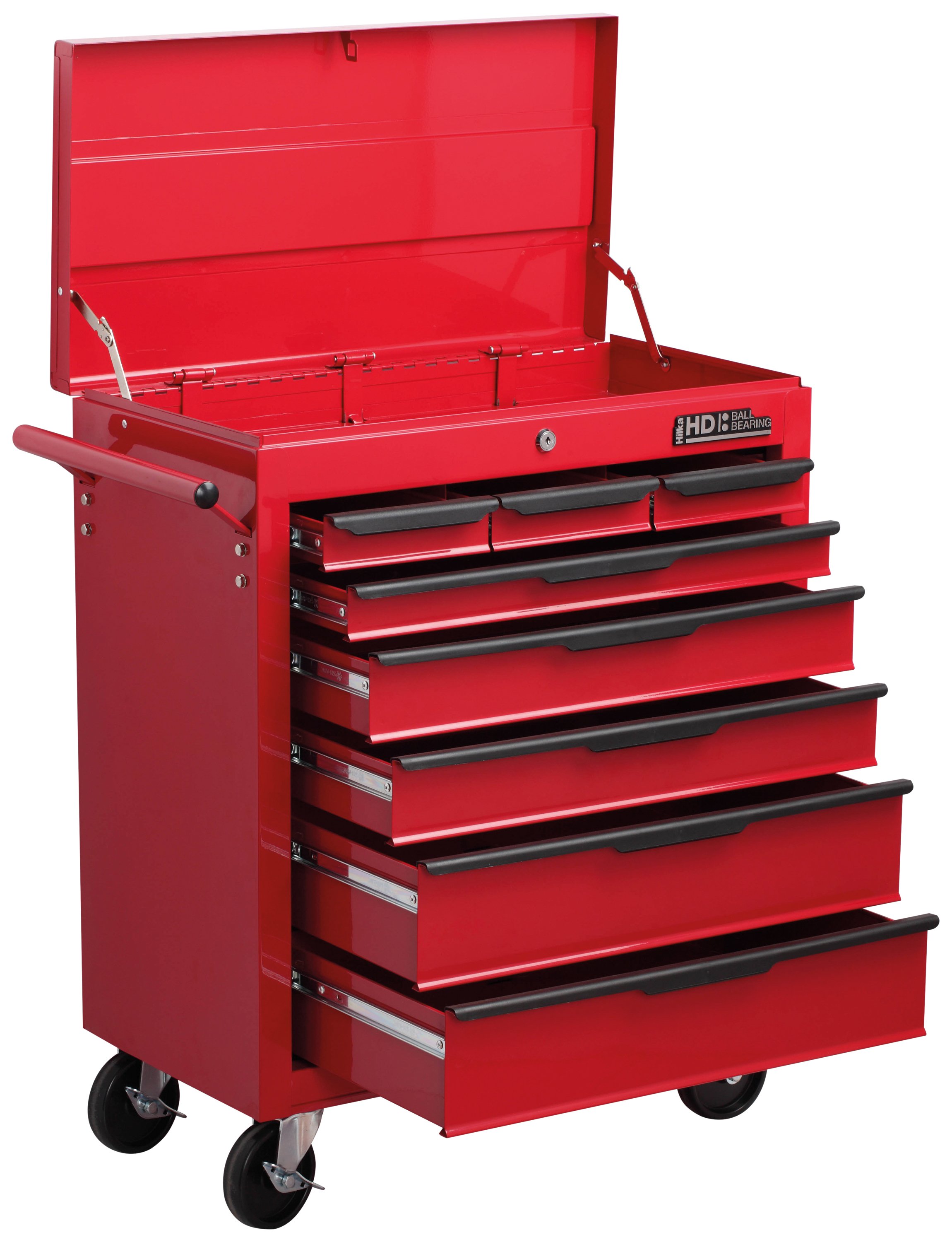 Hilka Heavy Duty 8 Drawer Trolley with Lid Storage.