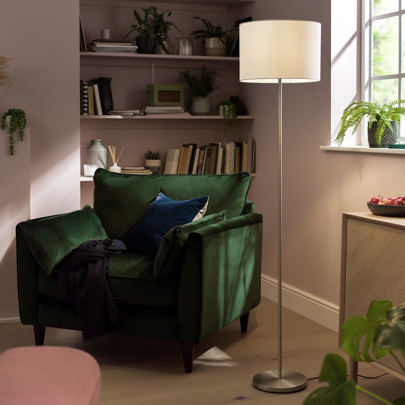 Argos Home Satin Stick Floor Lamp