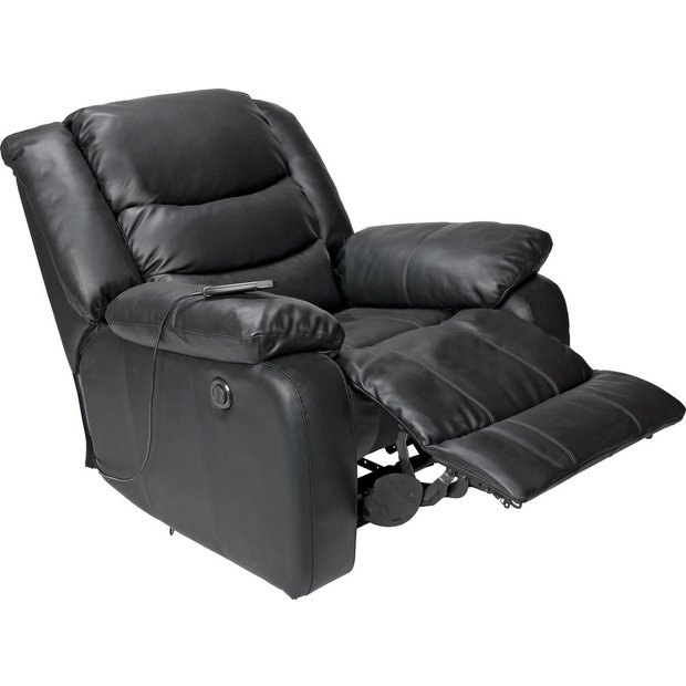 Buy Argos Home Leather Massage Power Recliner Chair Black