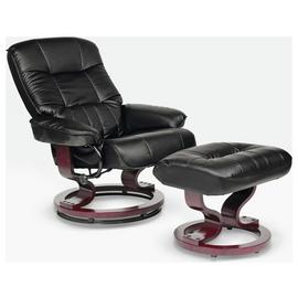 Argos Home Santos Recliner Chair and Footstool - Black