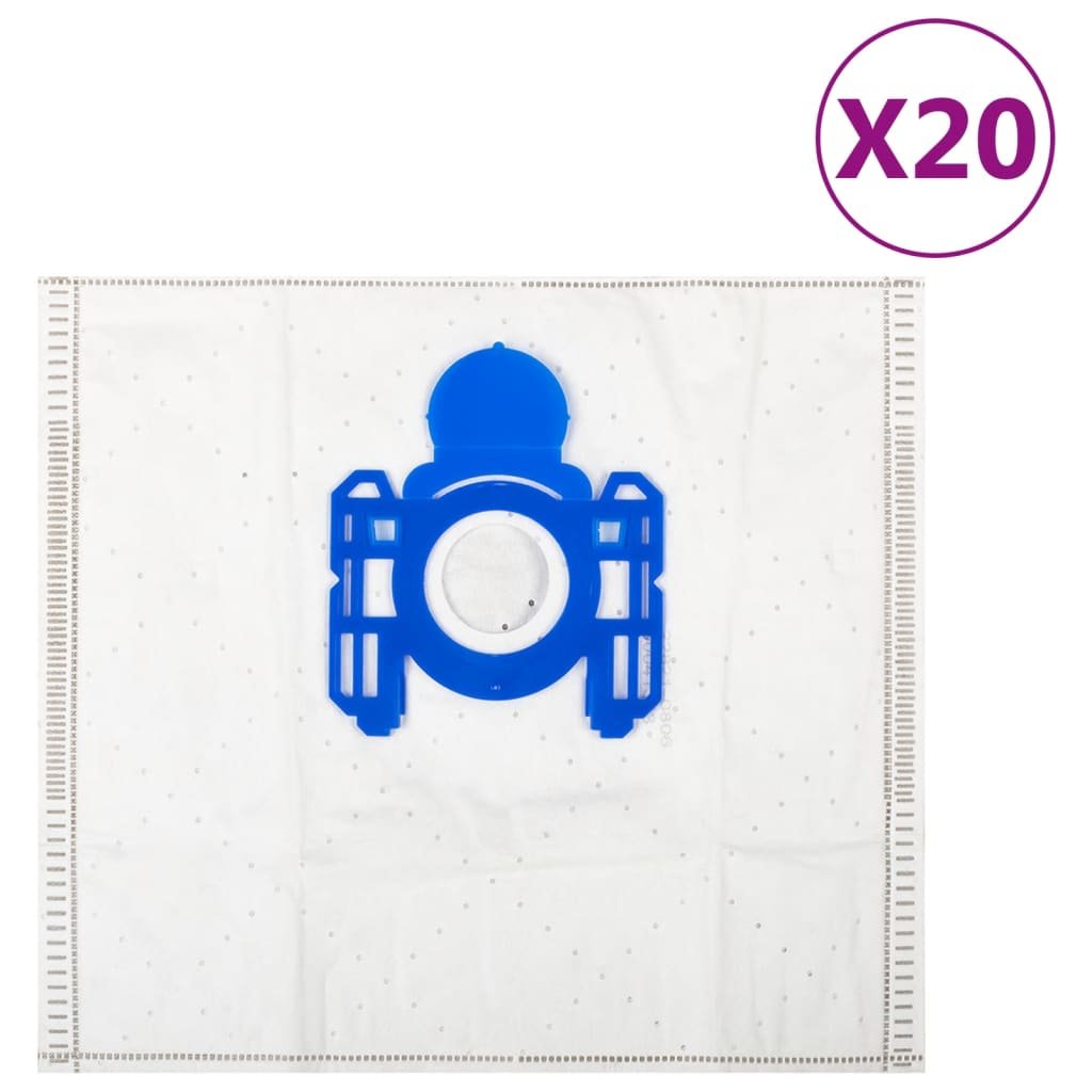 Walplus Pack of 20 Fabric Vacuum Cleaner Bags for AEG GR.28 - White - 30 x 29 cm