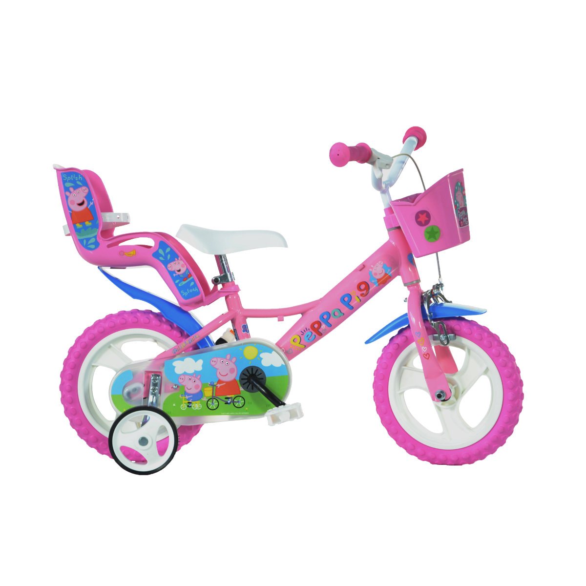 Dino Bikes Peppa Pig 12" Kids Bike - Pink
