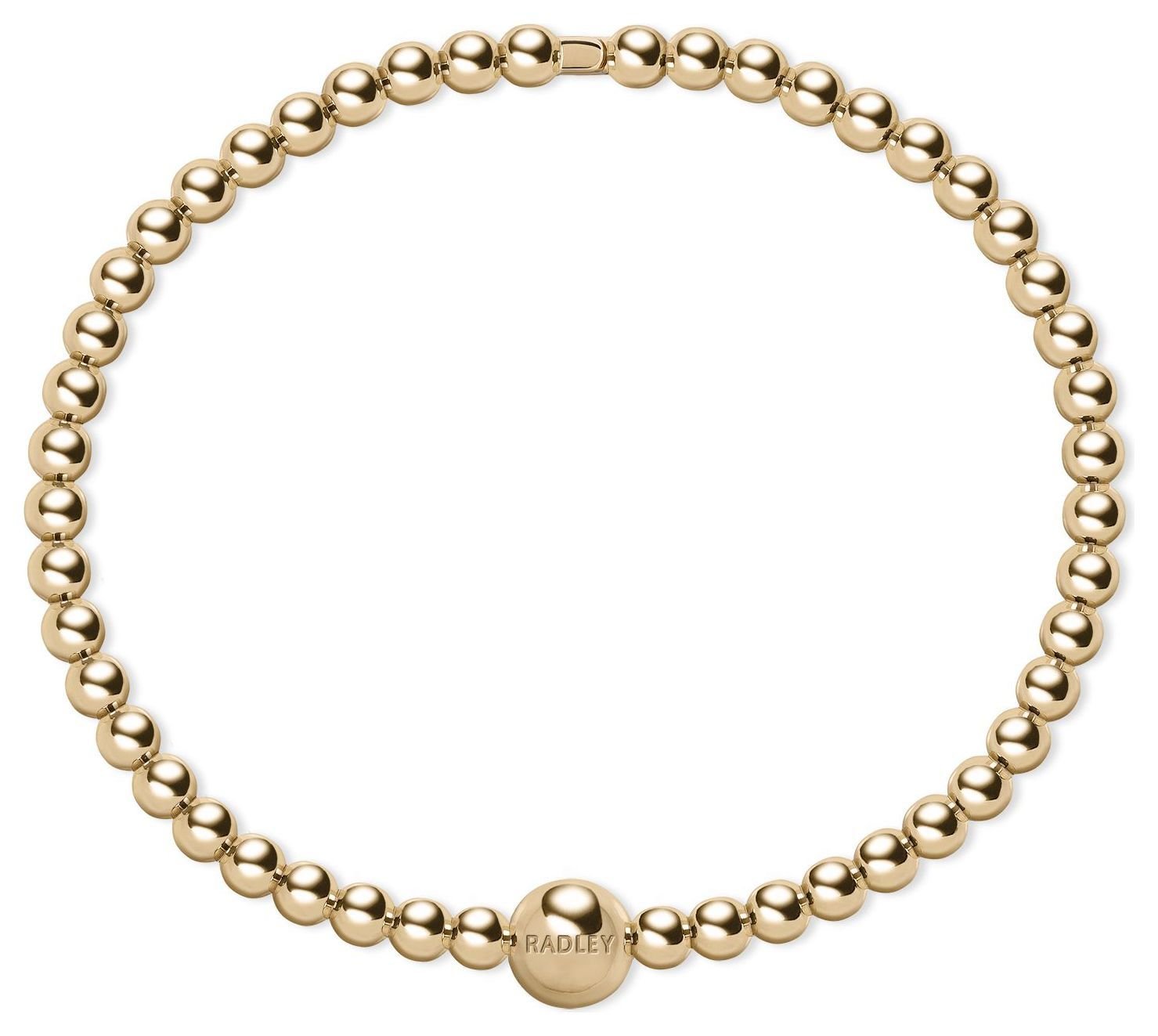 Radley 18ct Gold Plated Bead Hinged Bangle 