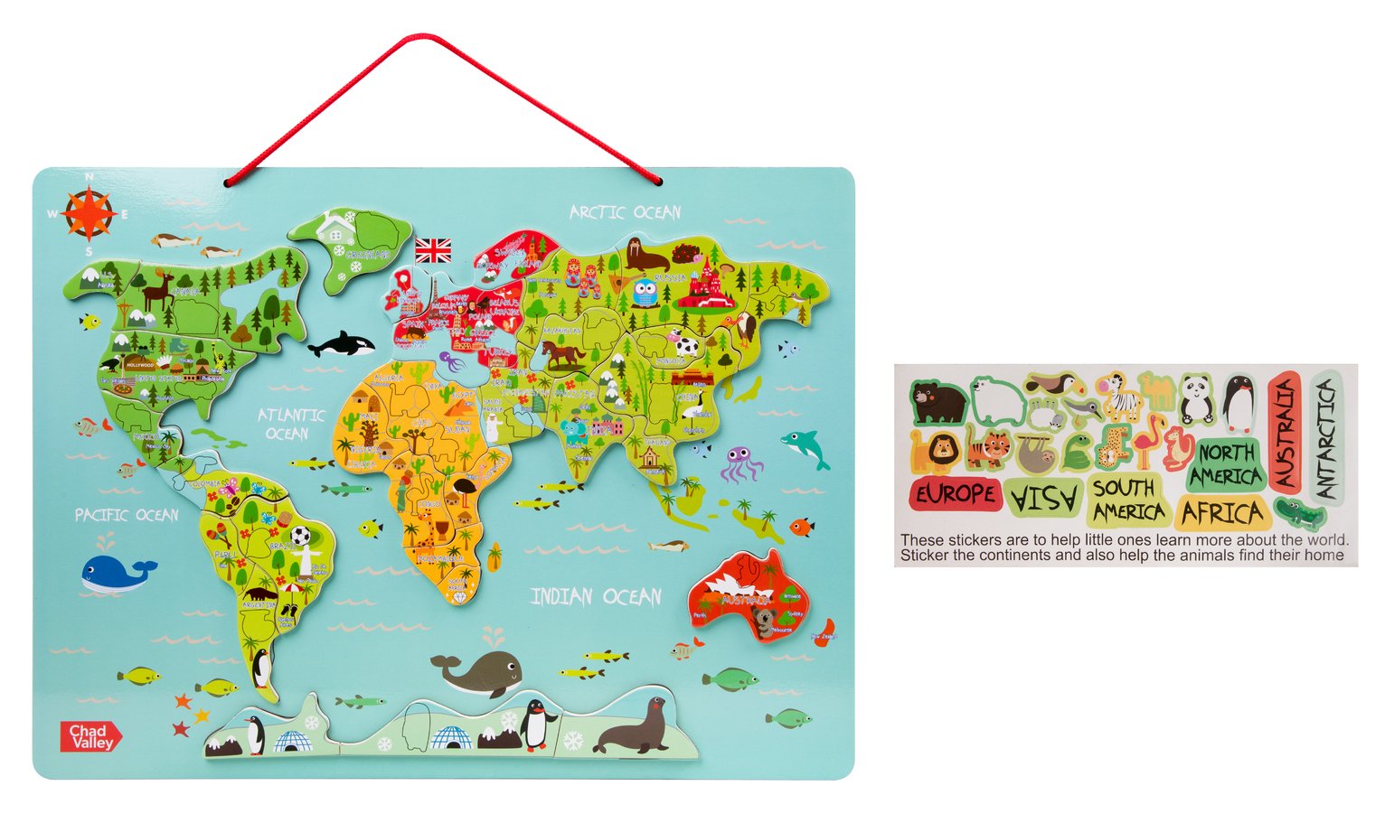 Chad Valley PlaySmart Magnetic World Map
