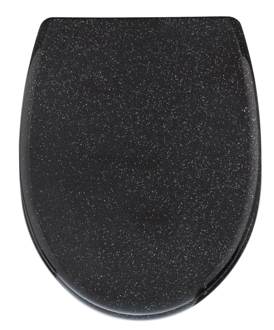 Argos Home Black Glitter Slow Close Toilet Seat