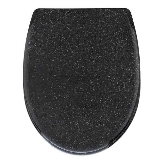 Black and silver toilet shop seat