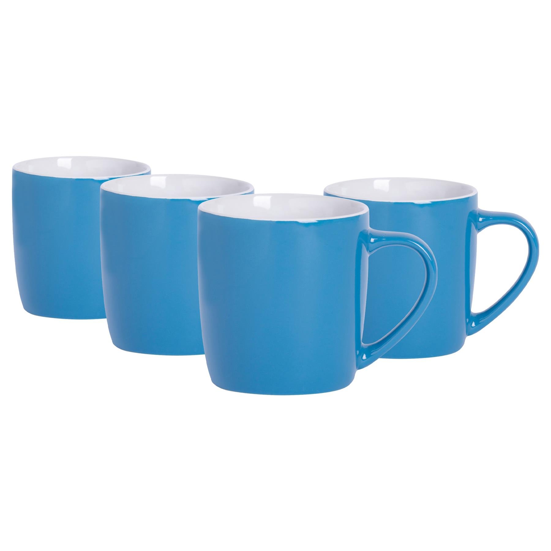 Argon Tableware Coloured Coffee Mugs - 350ml - Blue - Pack of 4
