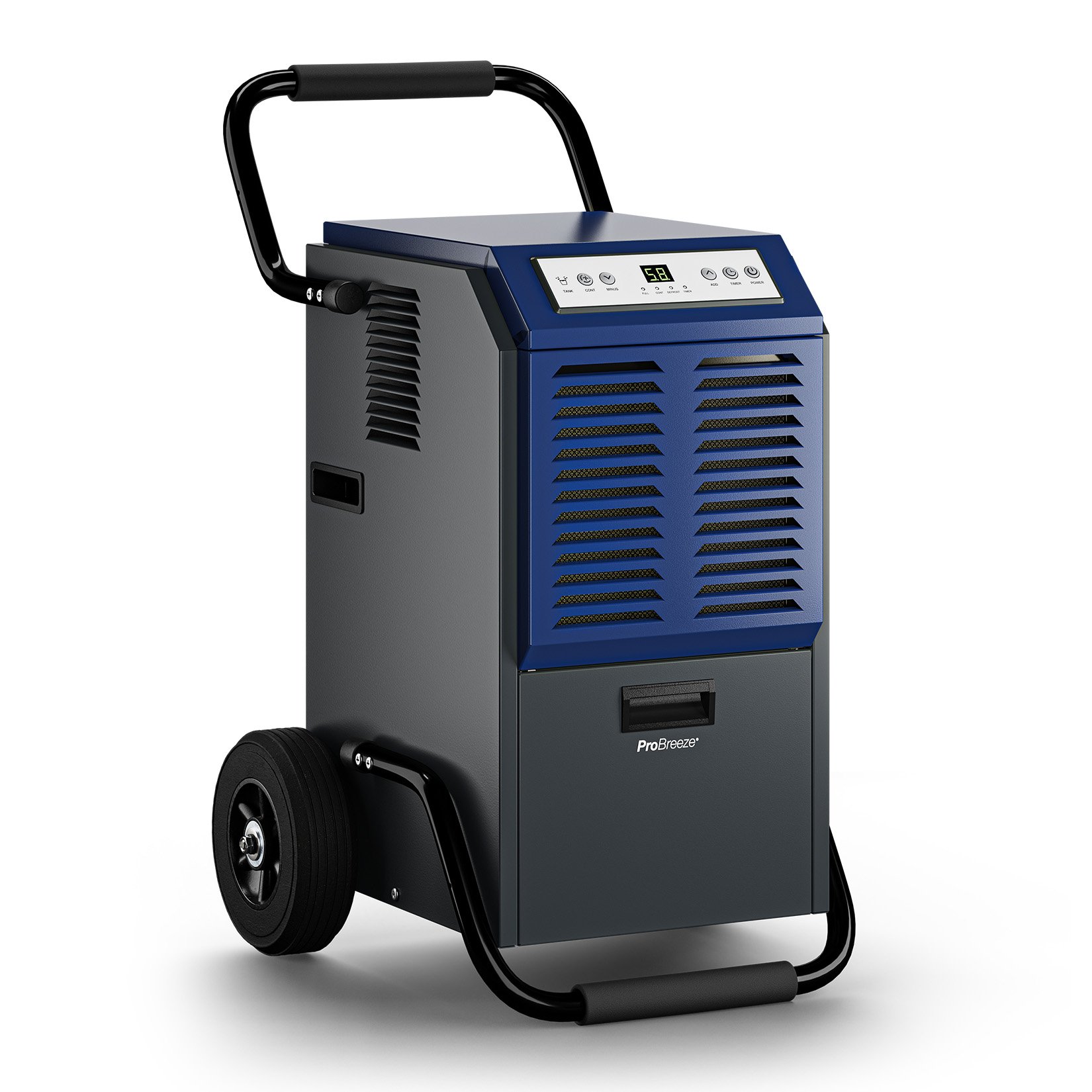 Pro Breeze 50L Industrial Dehumidifier - Black