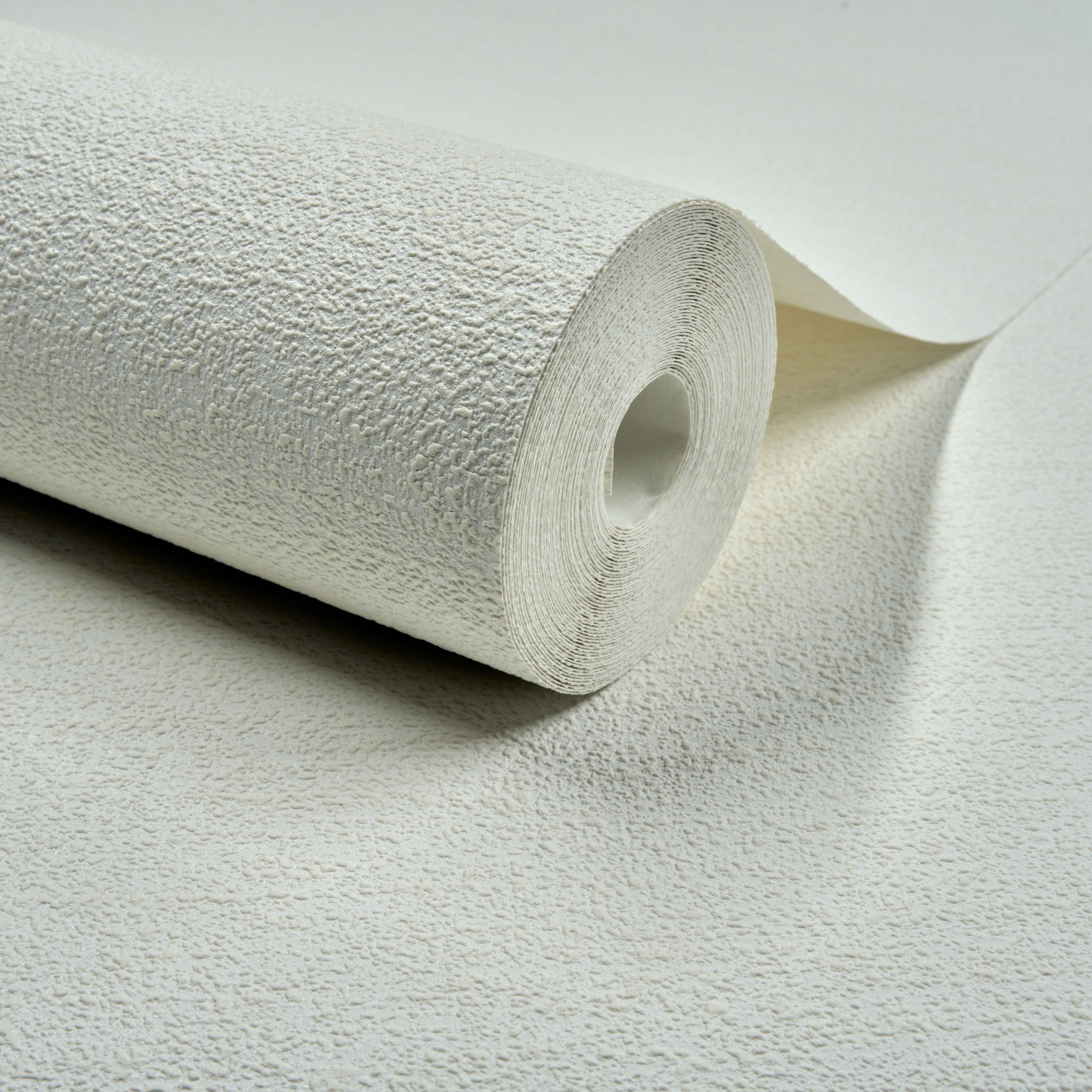 Grandeco Omuri Boucle Twill Effect Semi-plain Blown Vinyl Wallpaper - White