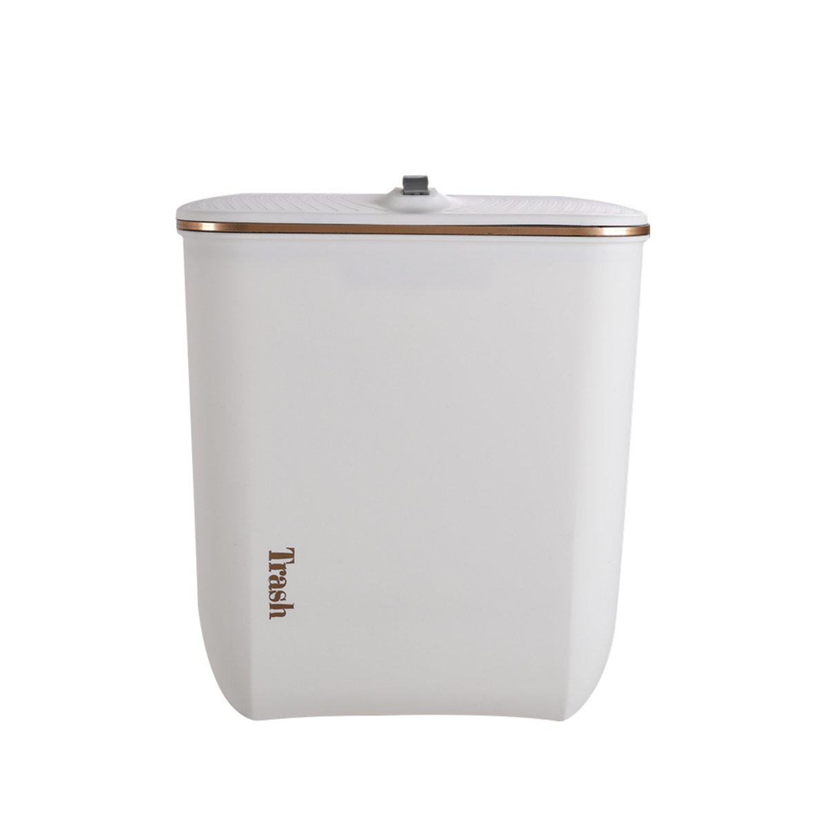 Living and Home Hanging Rubbish Bin with Lid Pearl
