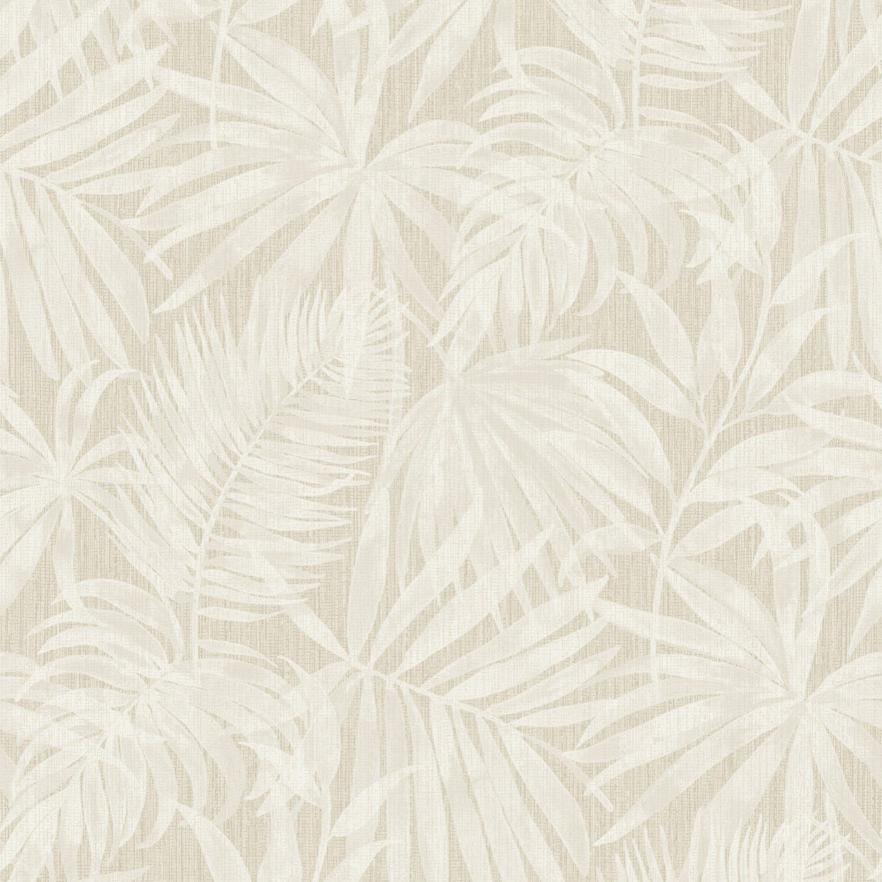 Grandeco Boutique Tropical Palm Leaf PVC-free Eco Wallpaper - Taupe