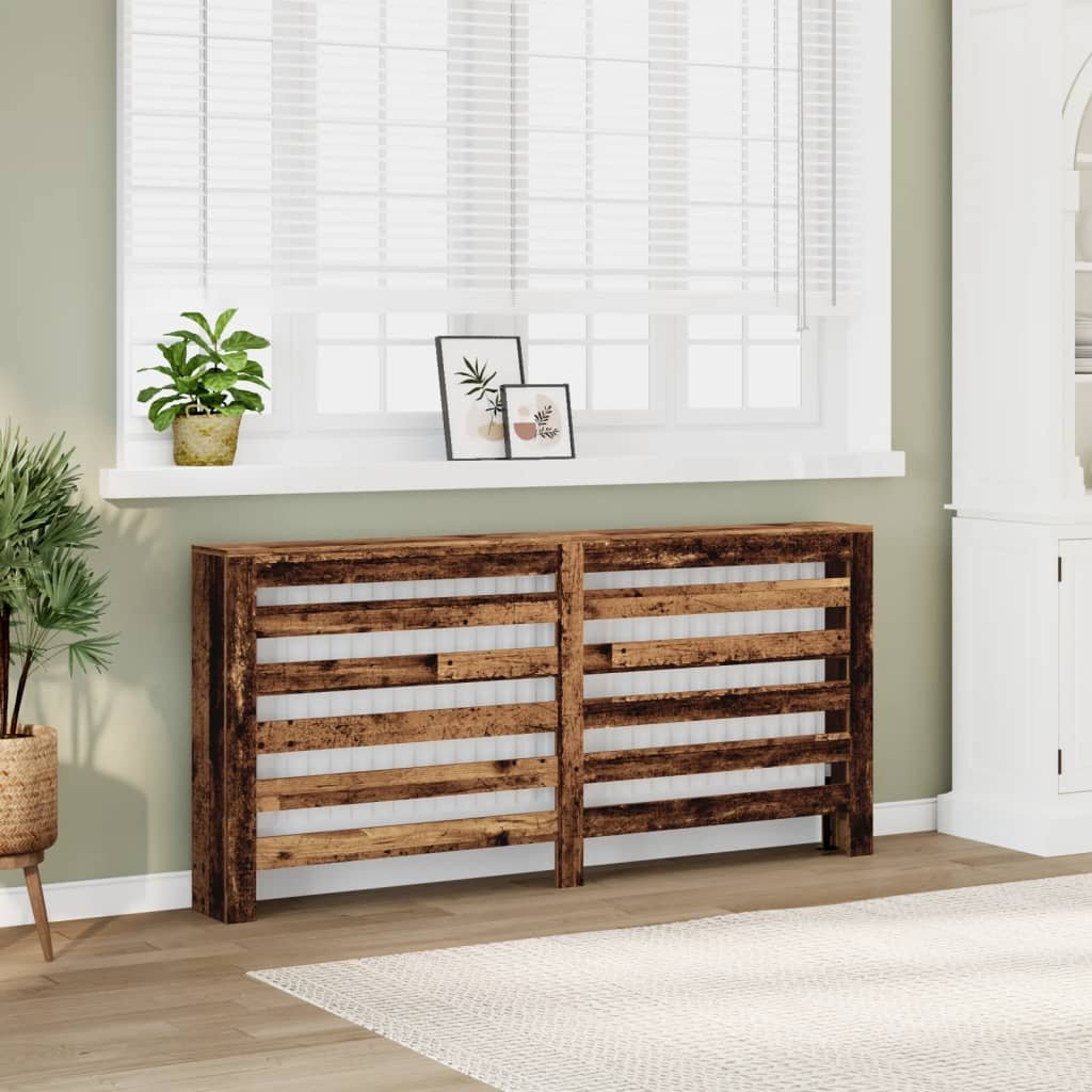Walplus Engineered Wood Radiator Cover - Old Wood - 175 x 20 x 82 cm