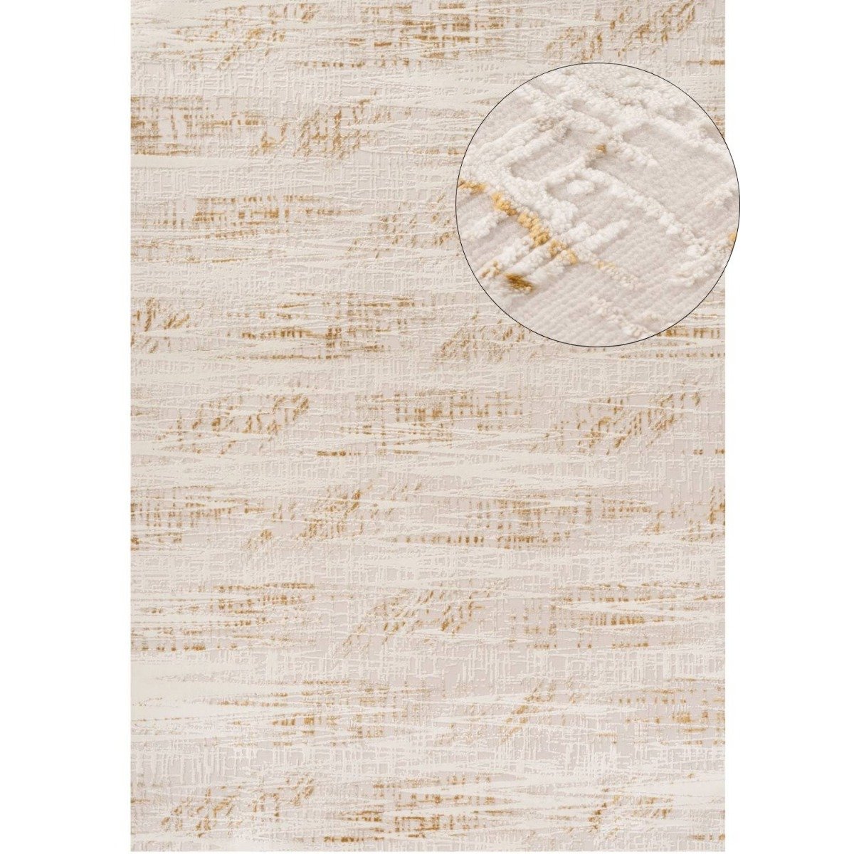 The Rugs Gold Carmel Abstract Rug - 80 x 150cm