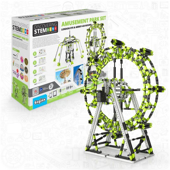 Engino Amusement Park Longdon Eye & Ferris Wheel STEM Set