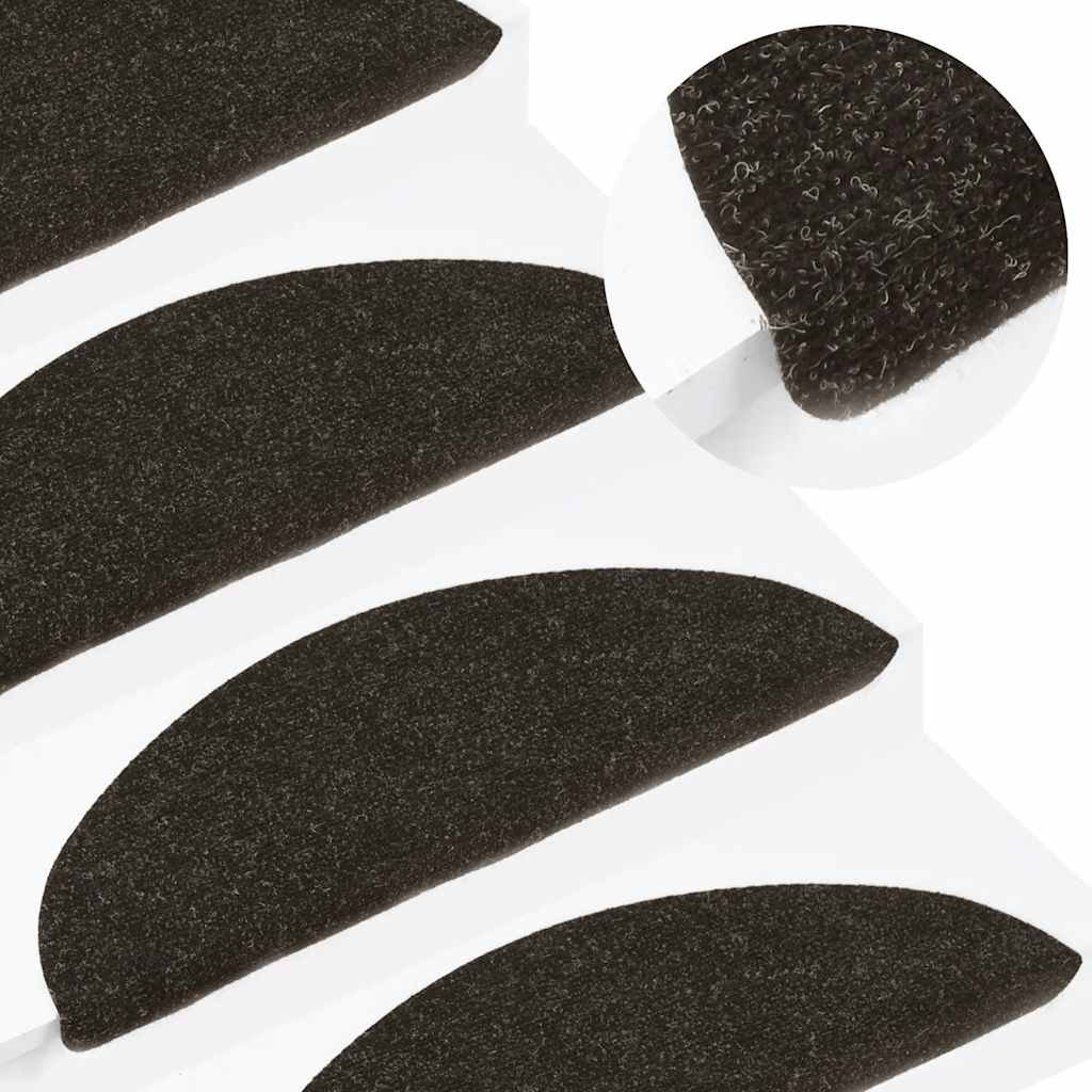 Walplus Pack of 30 Self-Adhesive Stair Mats - Anthracite - 56 x 17 cm
