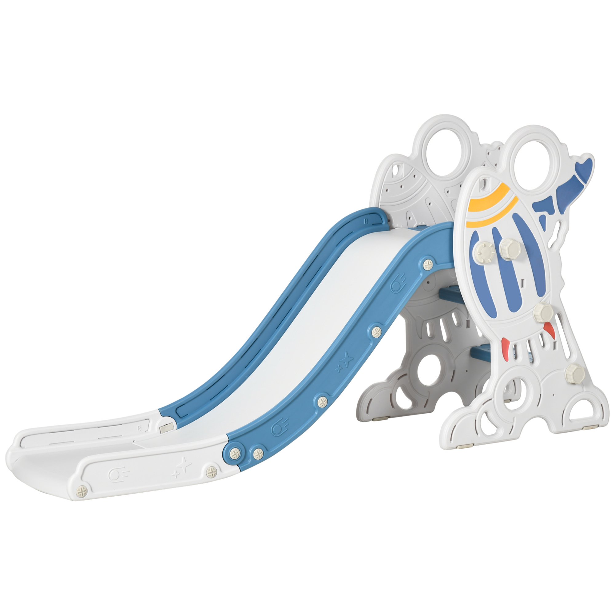 AIYAPLAY Freestanding Indoor Outdoor Freestanding Toddler Slide Space - Blue