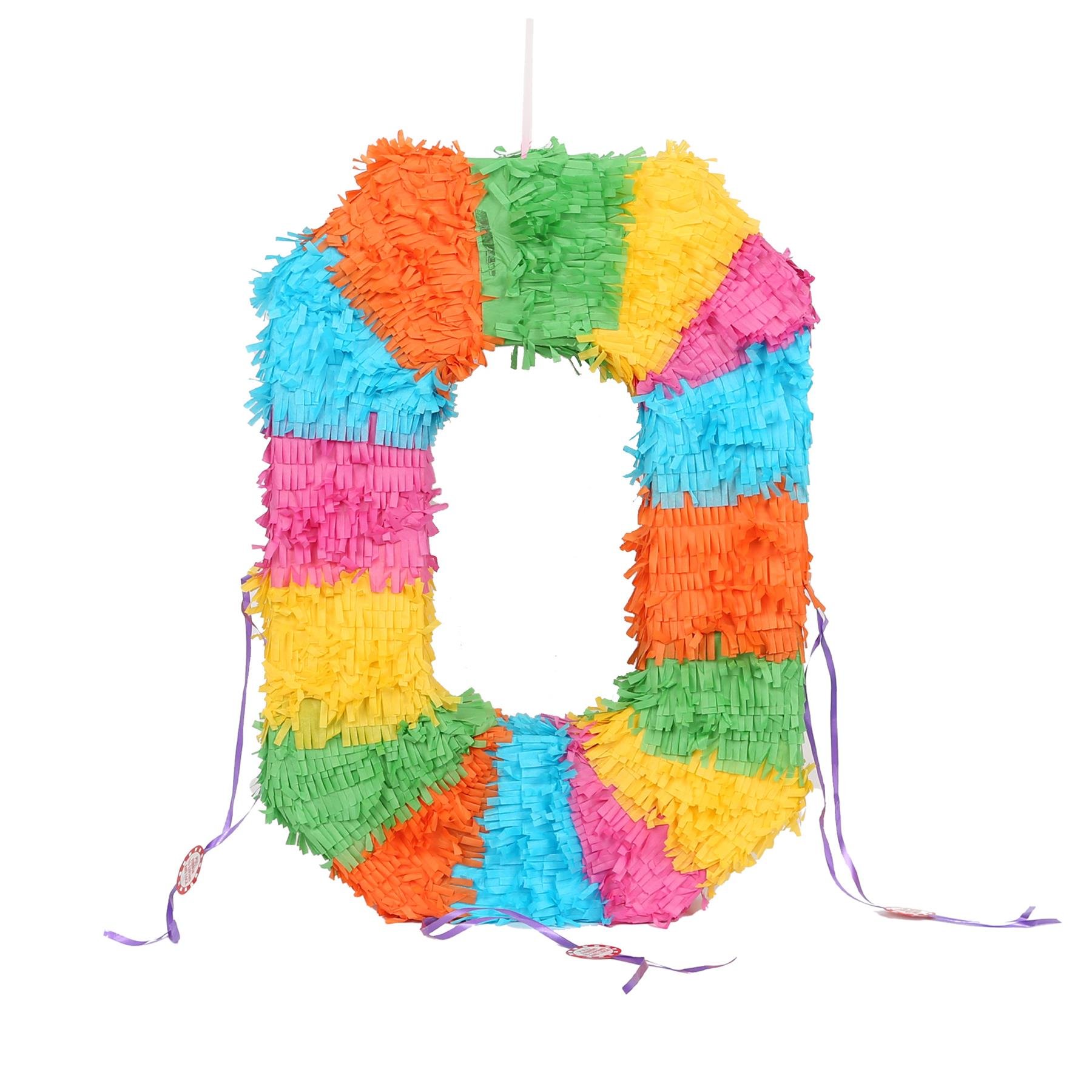 Fax Potato Number 0 Cardboard Pinata - Multi