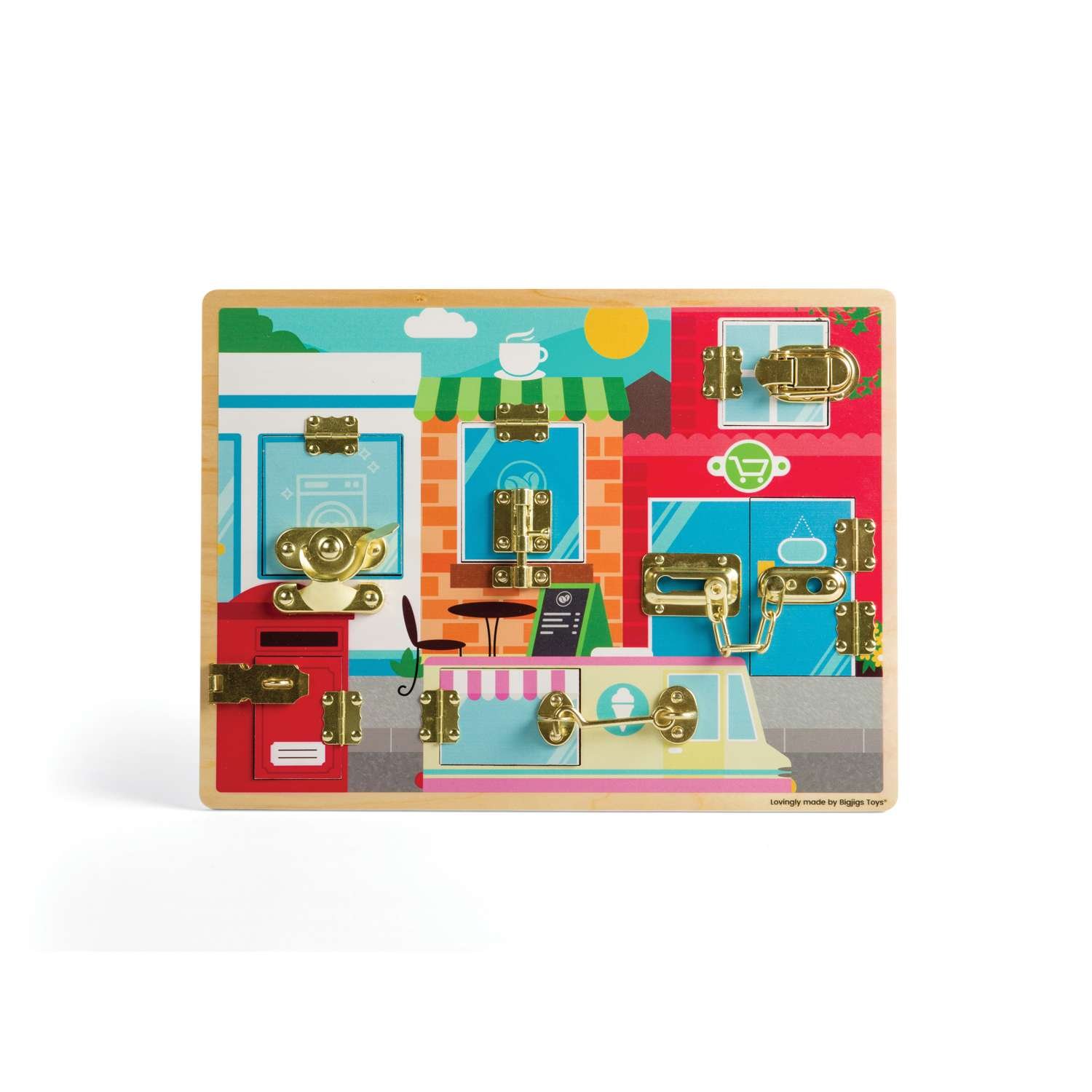 Bigjigs Toys Latches & Catches Board - 3 Years +