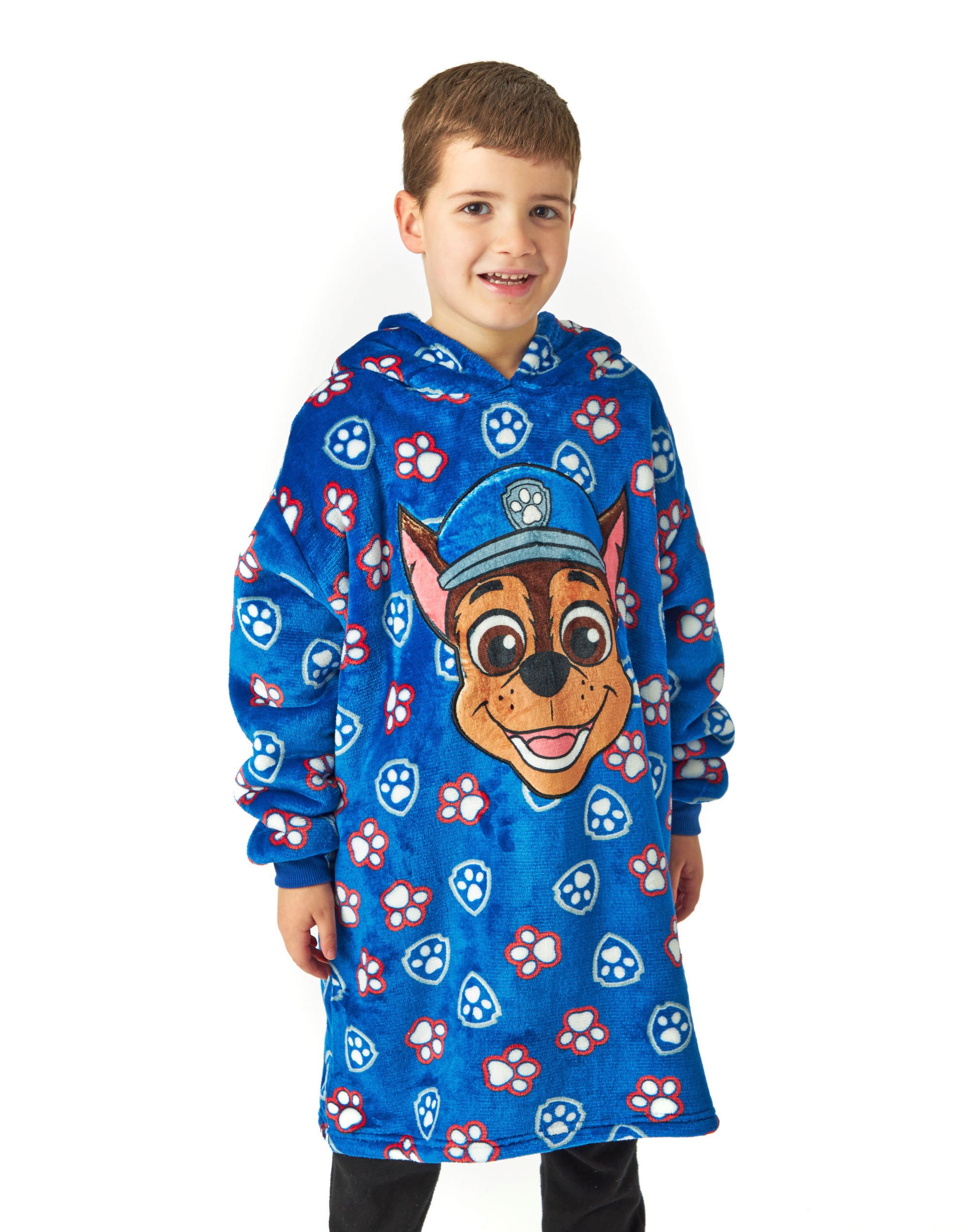 Paw Patrol Kids Boys Blanket Hoodie 6-8 Years - Blue