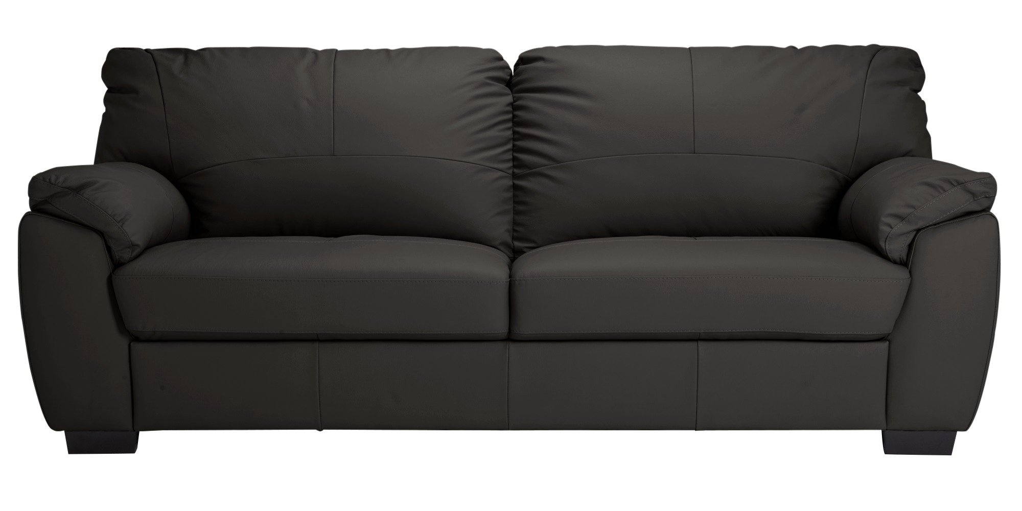 Argos Home Milano Leather 4 Seater Sofa - Black