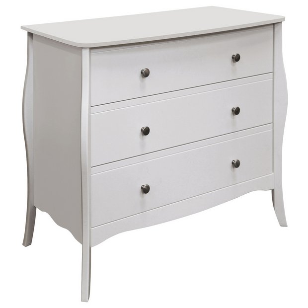 Buy  Amelie 3 Drawer Chest - White | Chest of drawers | Argos