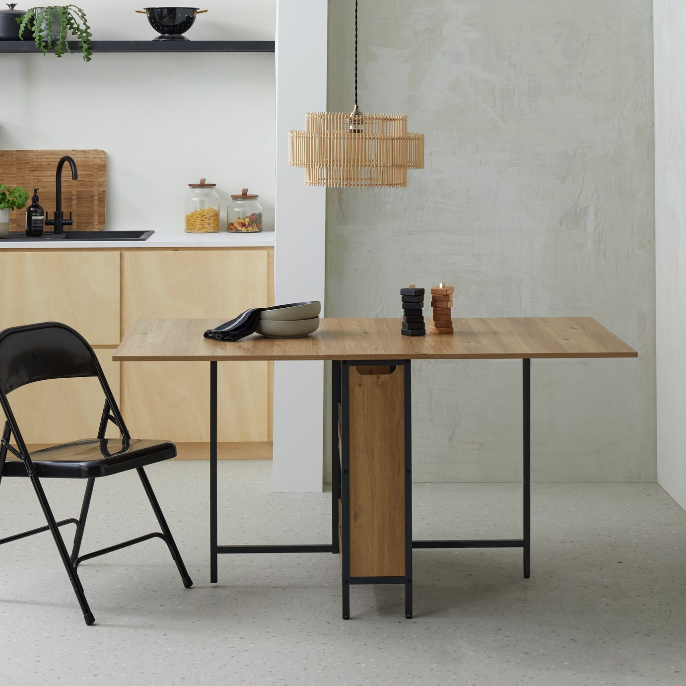 Argos Home Loft Living 4-6 Seater Dining Table - Natural