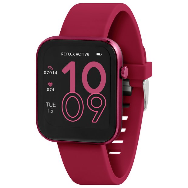 Buy Reflex Active Series 12 Berry Strap Smart Watch Fitness and activity trackers Argos