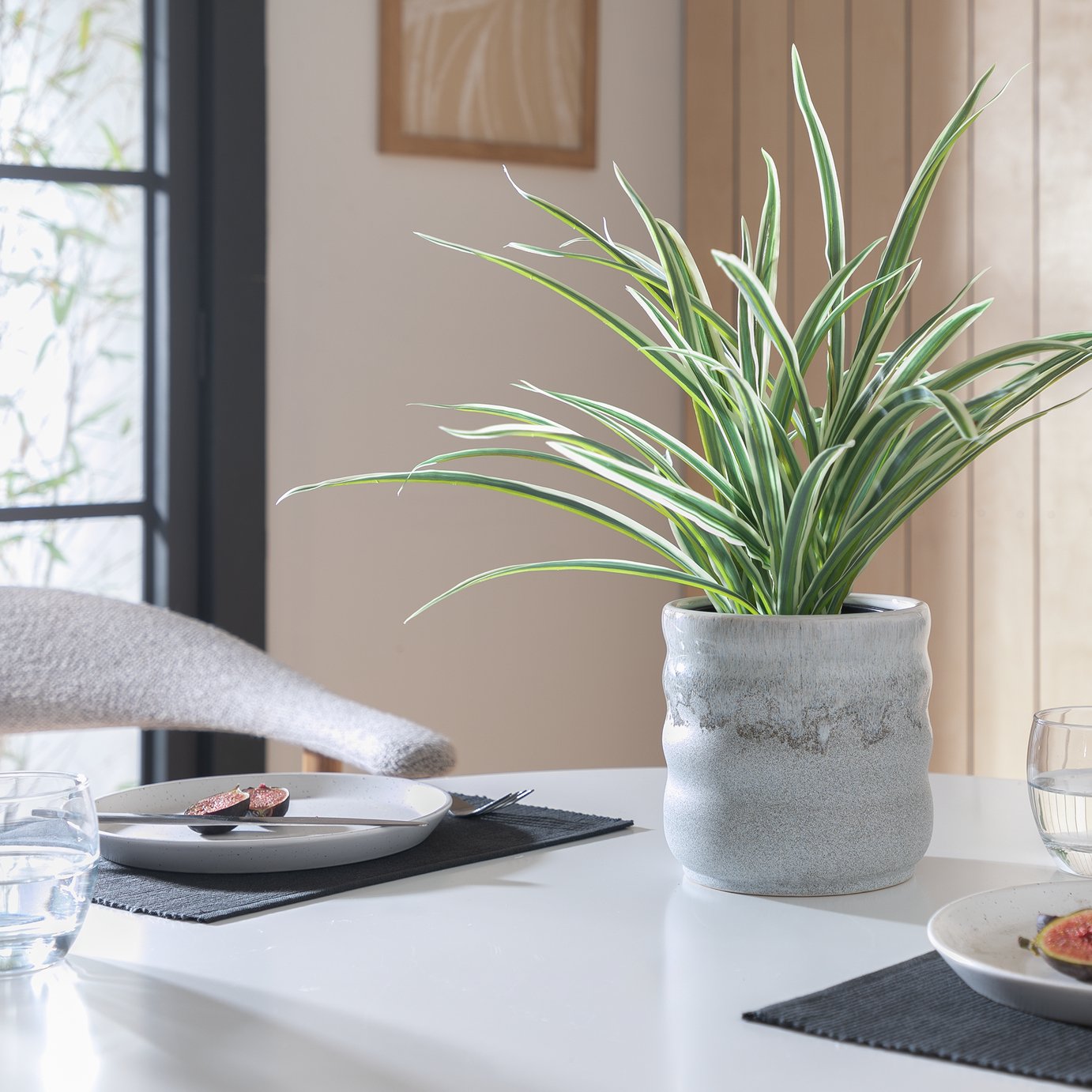 Argos Home Artificial Green Large Spider Plant - 38cm