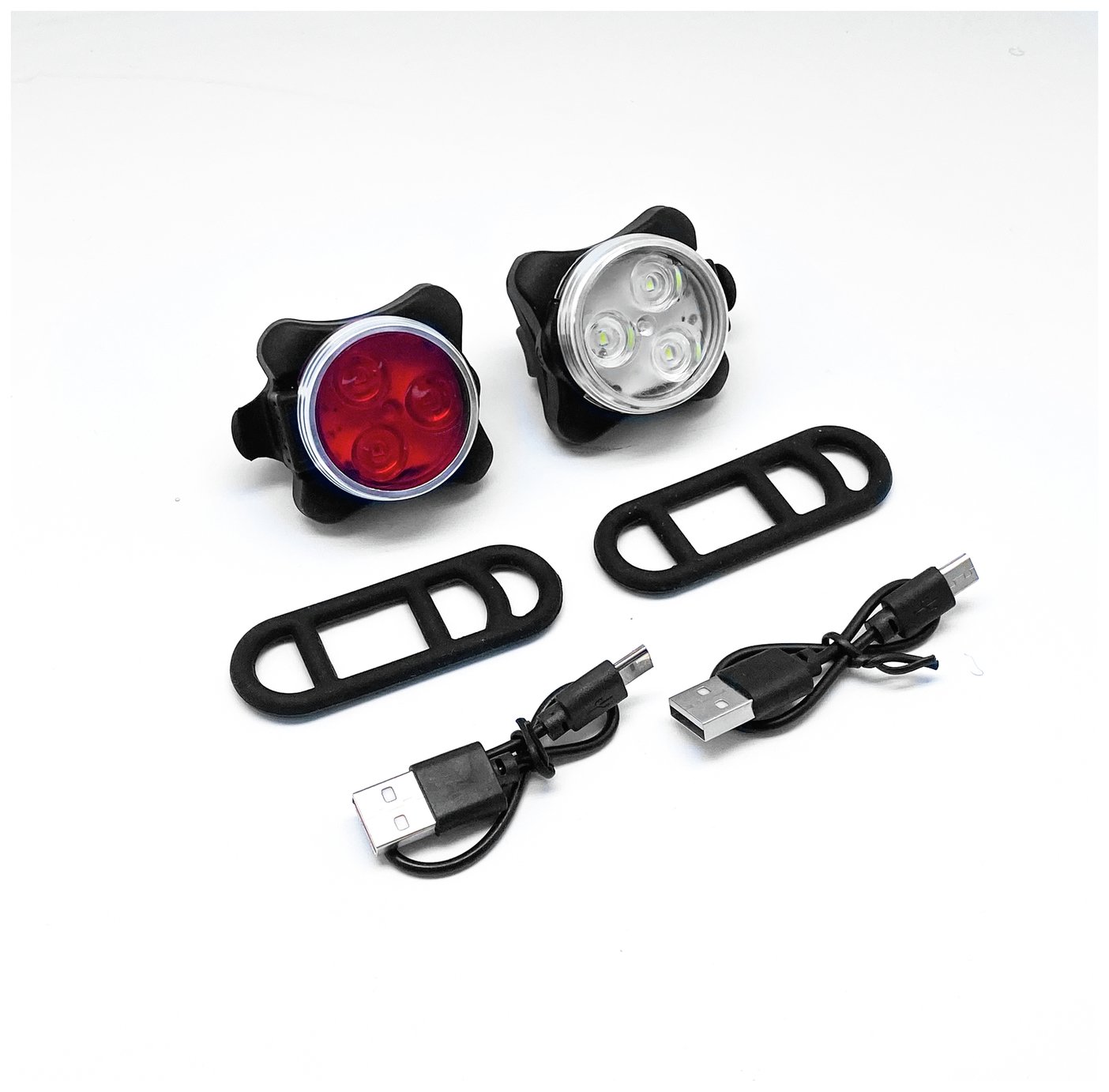Cross USB Rechargeable Bike Light Set