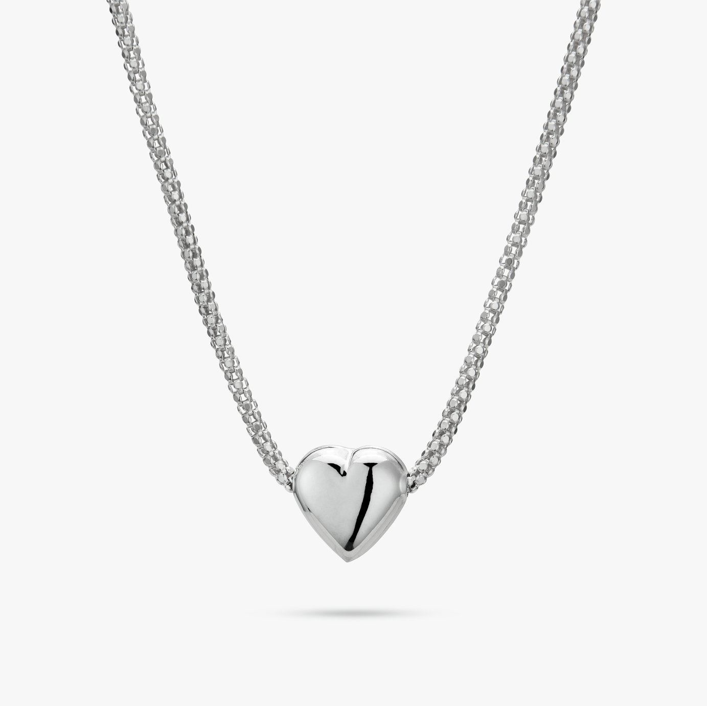 Revere Sterling Silver Mini Heart Pendant Necklace 
