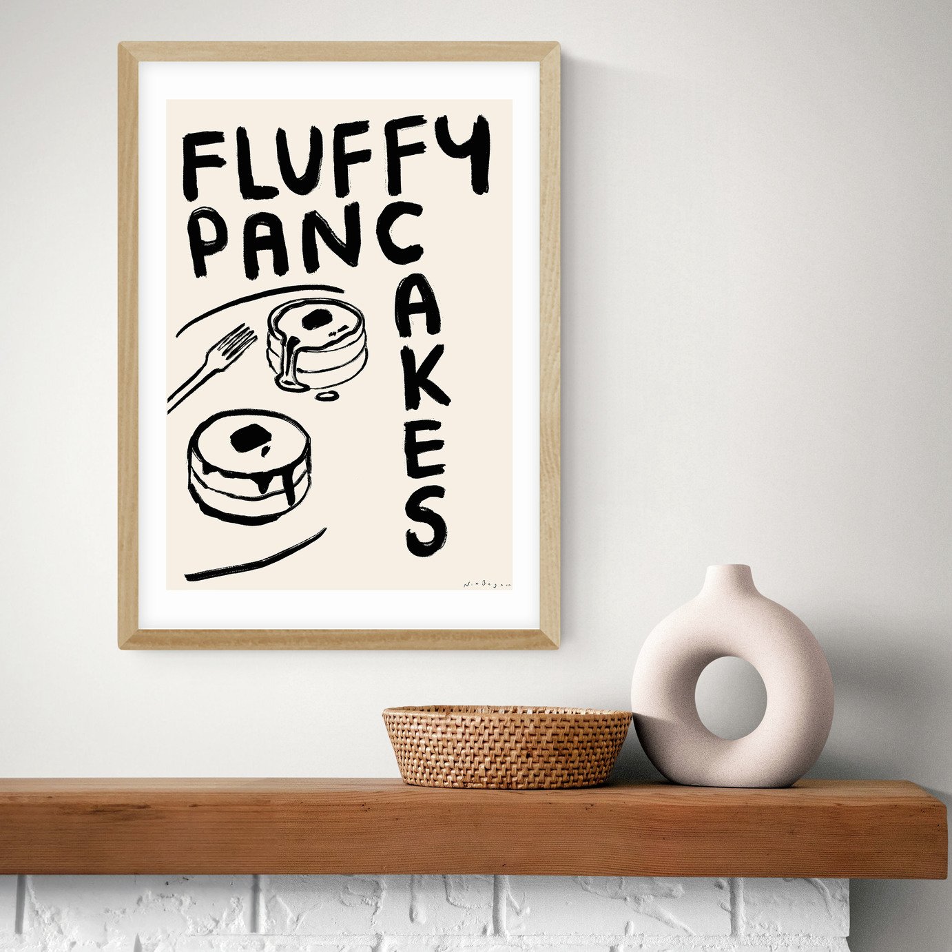 East End Prints Fluffy Pancakes Art Print