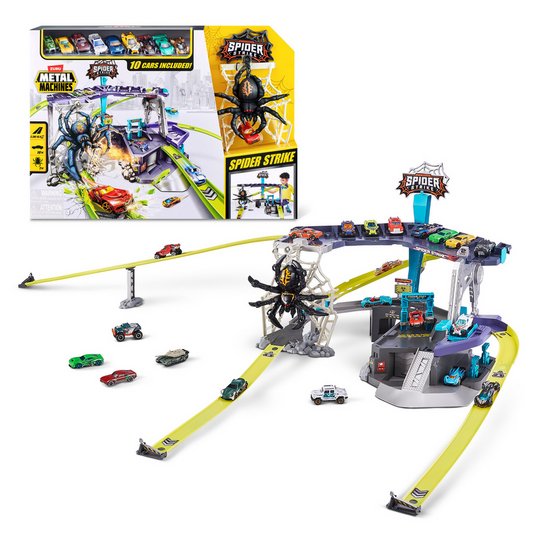 Metal Machines Spider Strike Garage 10 Cars Playset
