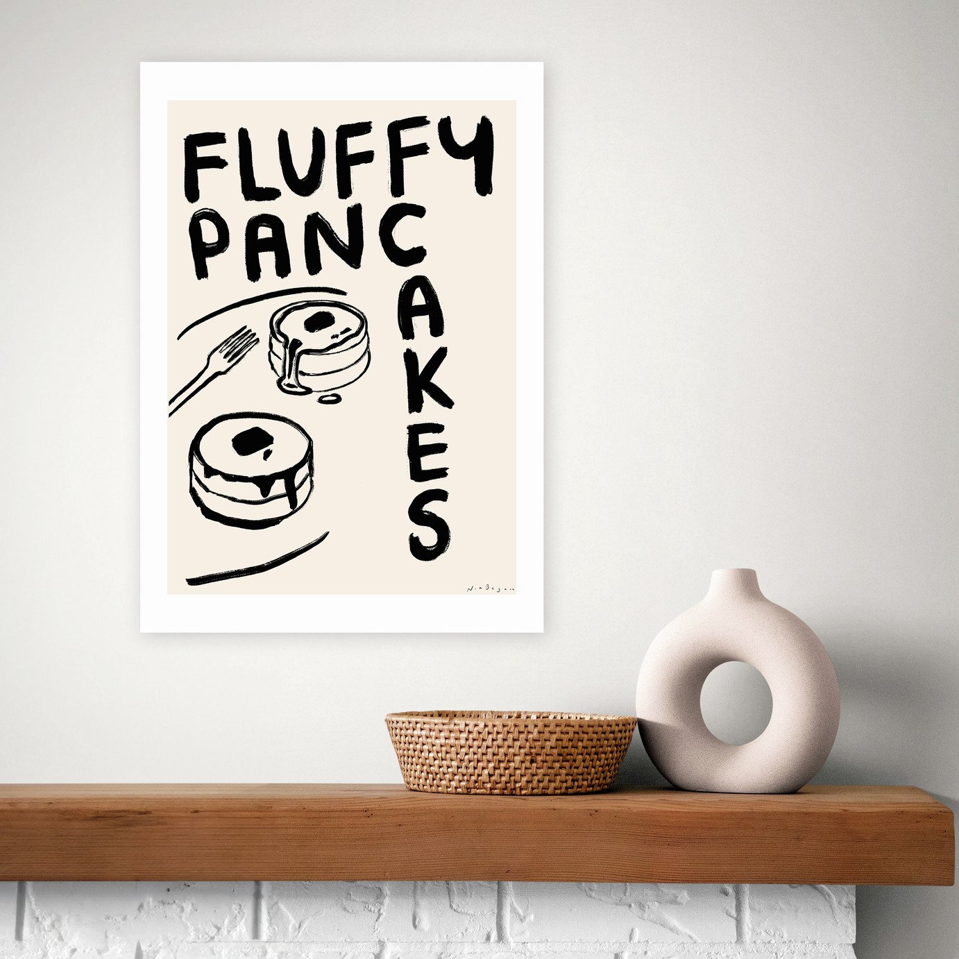 East End Prints Fluffy Pancakes Art Print