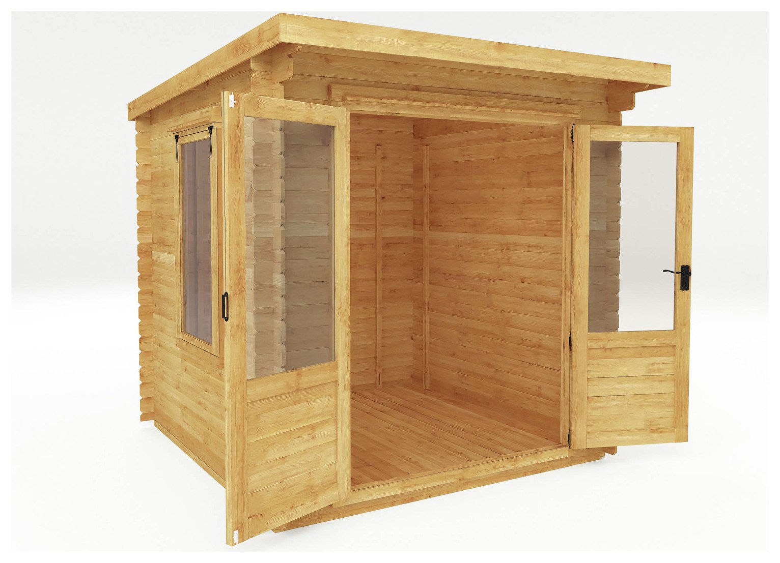 Mercia 2.4m x 2.4m Pent Log Cabin