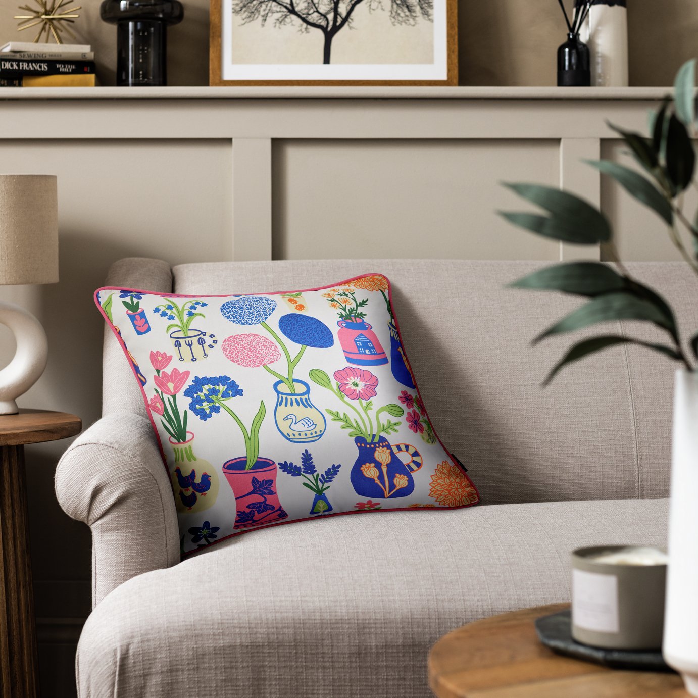 Habitat Botanical Cushion - 43x43cm