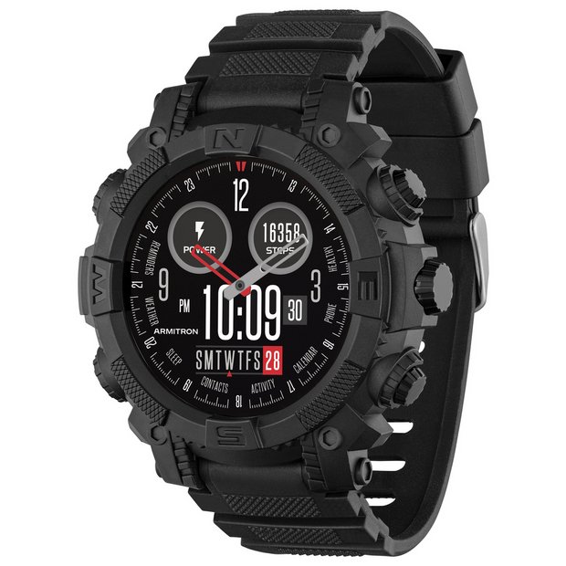 Buy Reflex Active Series 38 Black Sports Calling Smart Watch Fitness and activity trackers Argos