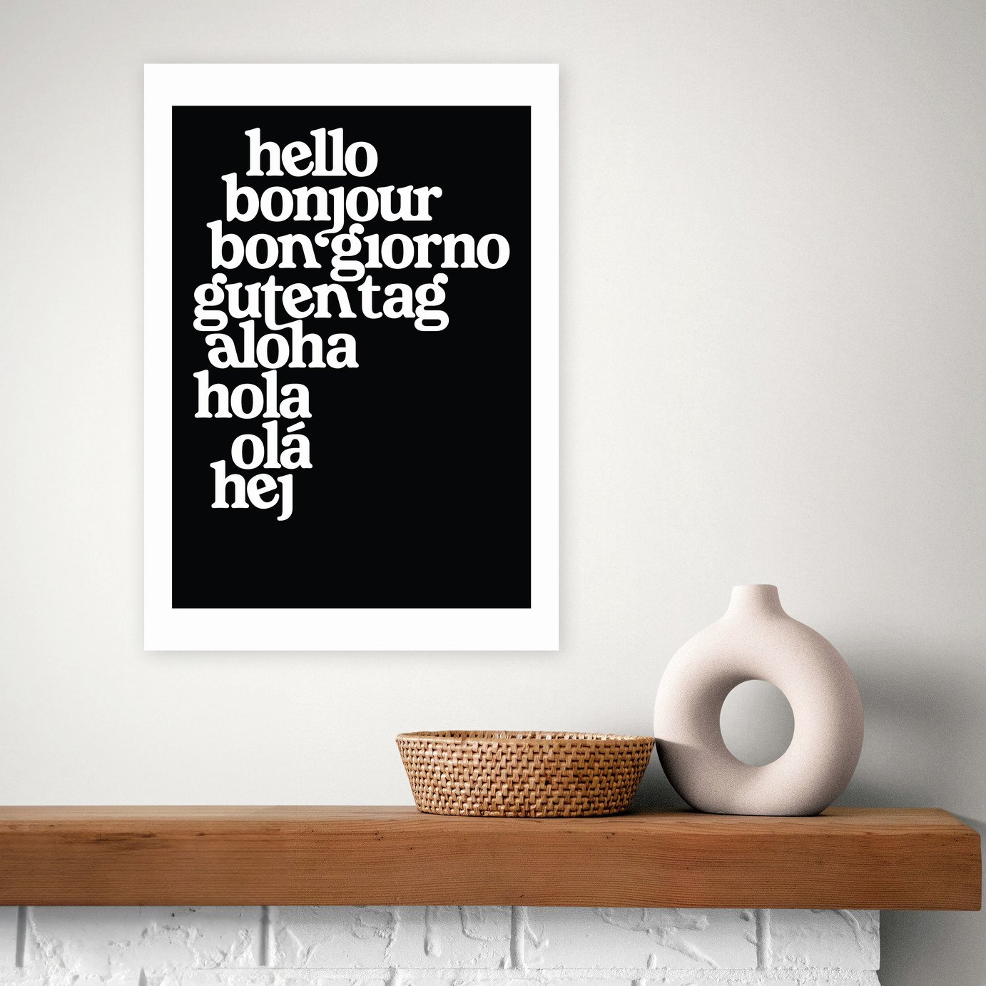 East End Prints Hello World Art Print