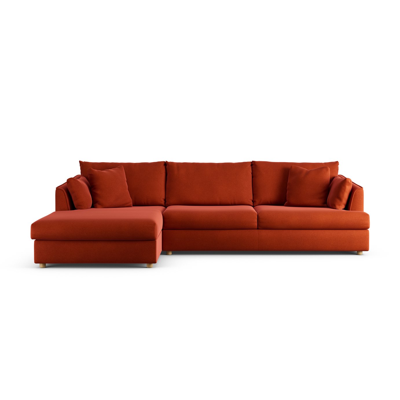 Habitat Holmfirth Left Hand Corner Sofa -  Burnt Orange