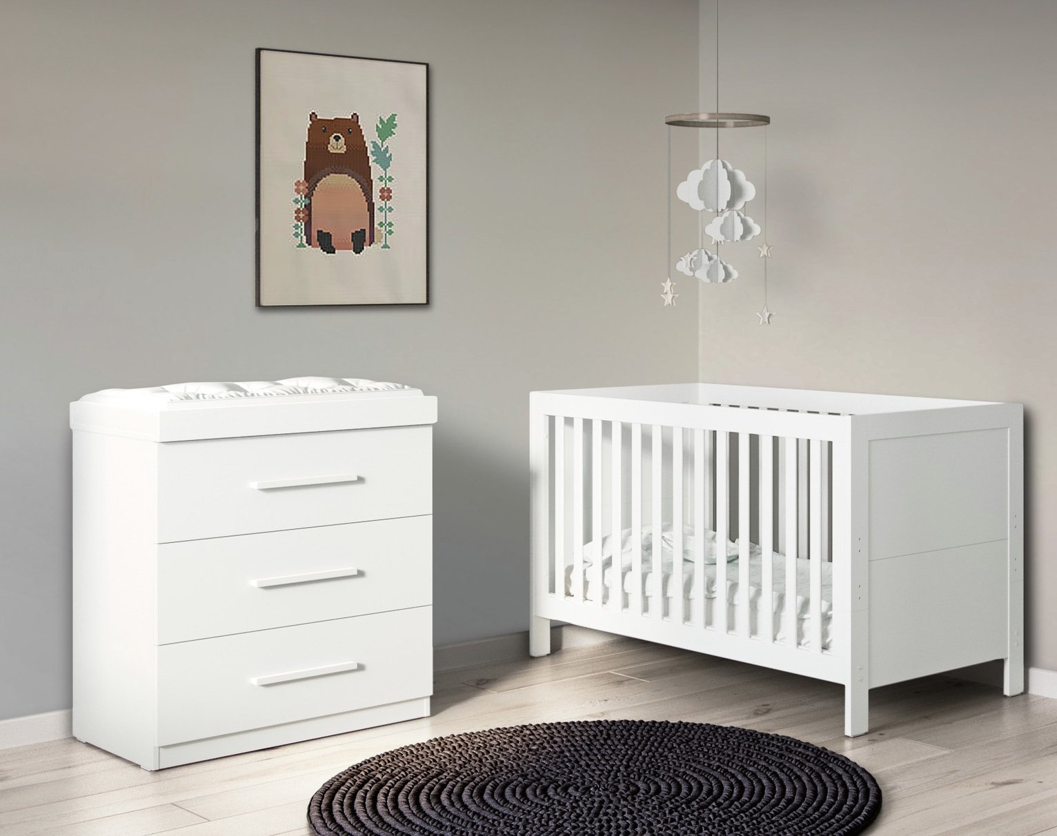 mamas and papas cot bed set argos