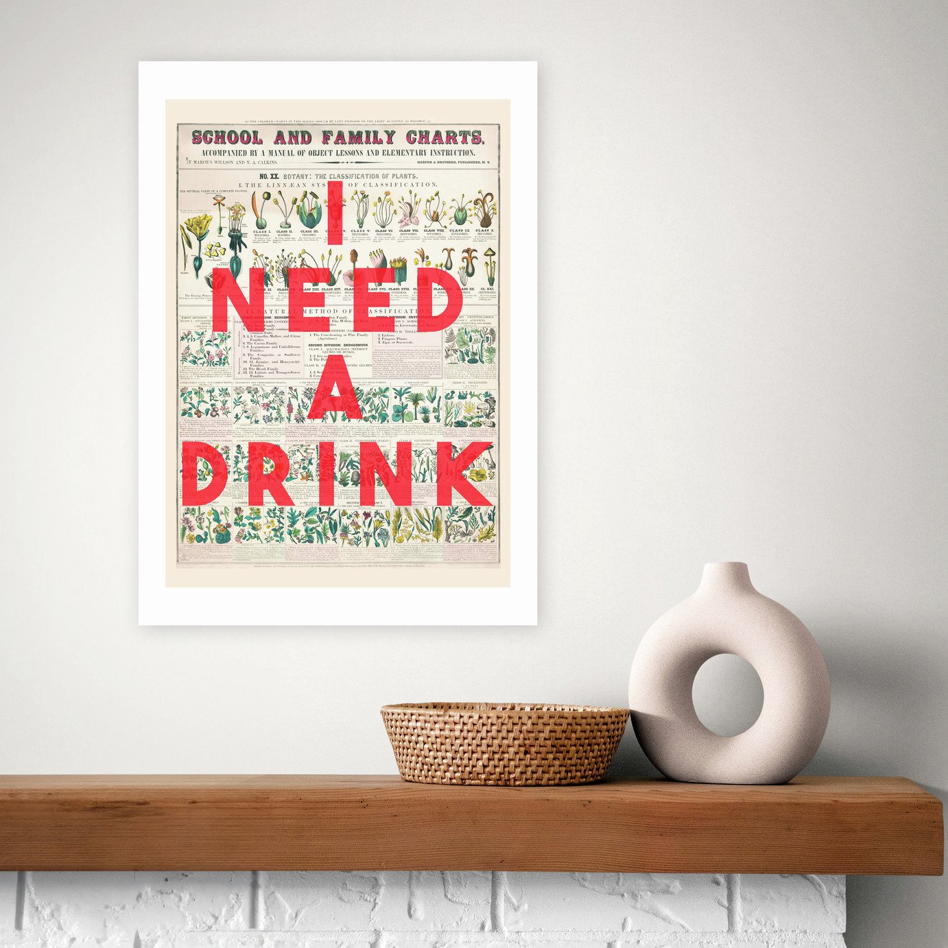 East End Prints I Need A Drink Art Print