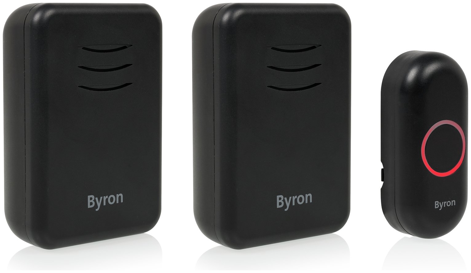 Byron DBY-22354BS Black Wireless Doorbell Kit 