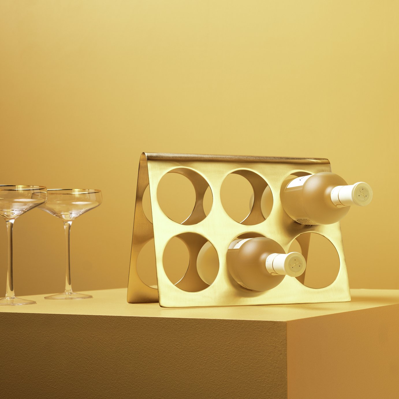 Habitat 60 Gold Edit 6 Bottle Wine Rack