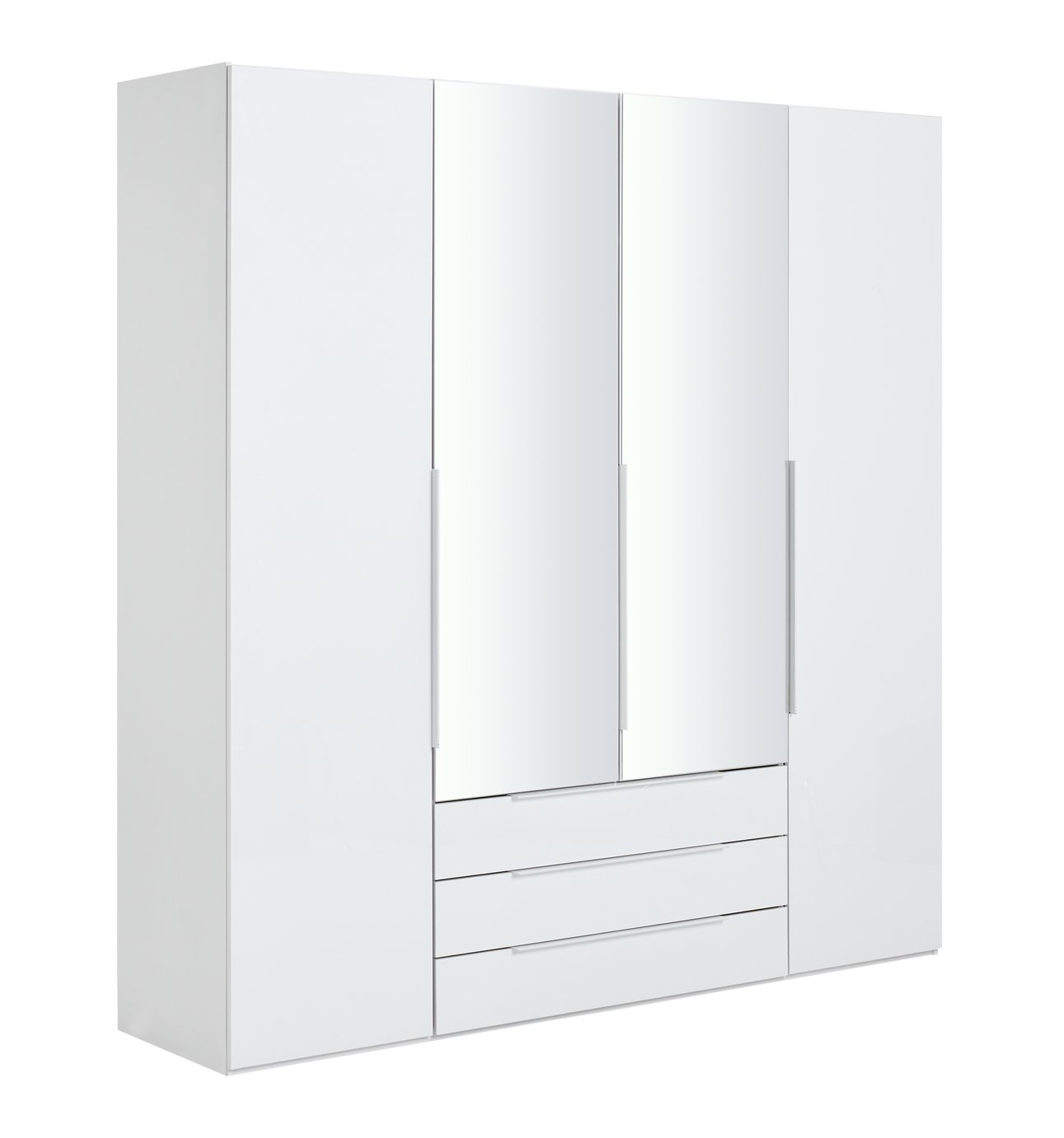 Argos Home Hallingford 4 Door 3 Drawer Mirror Wardrobe