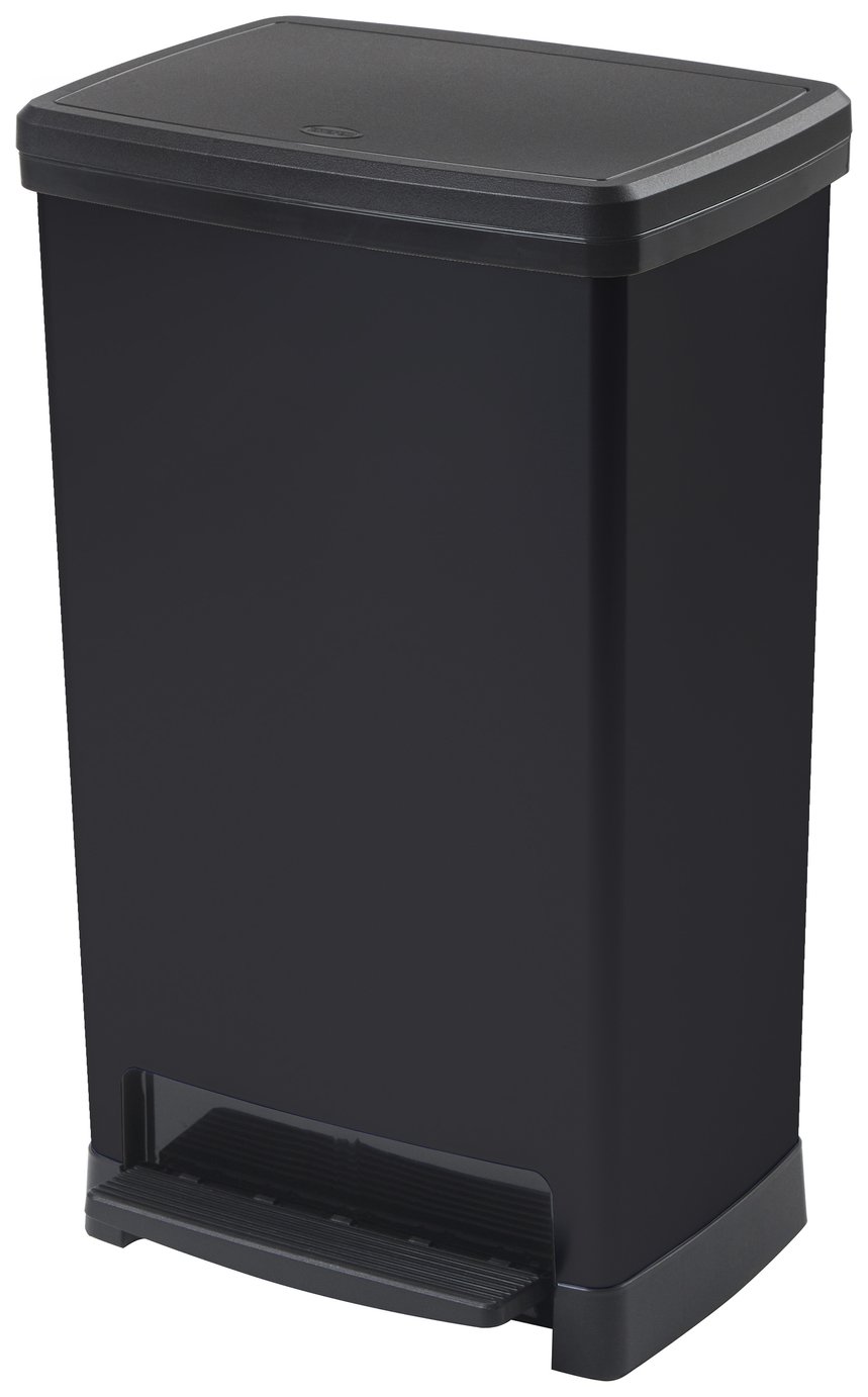 Moda 50 Litre Wide Pedal Bin - Black