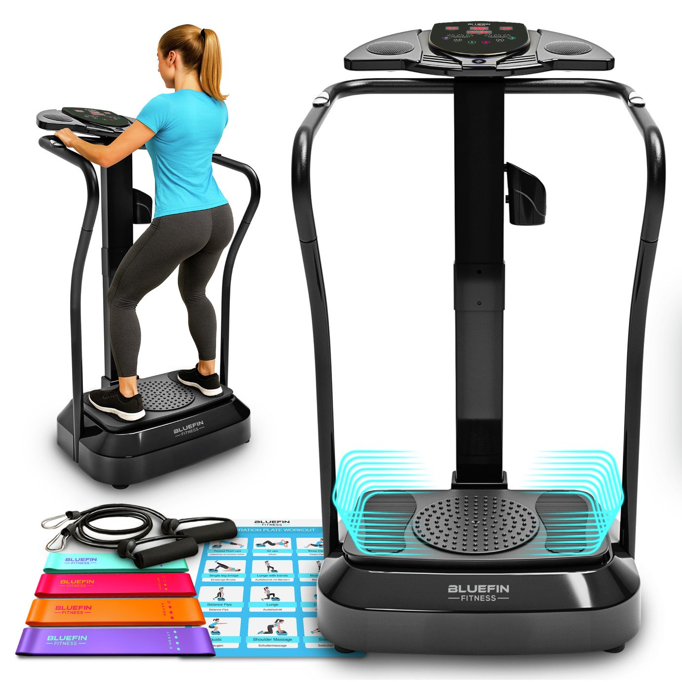Bluefin Fitness Pro Vibration Plate - Black