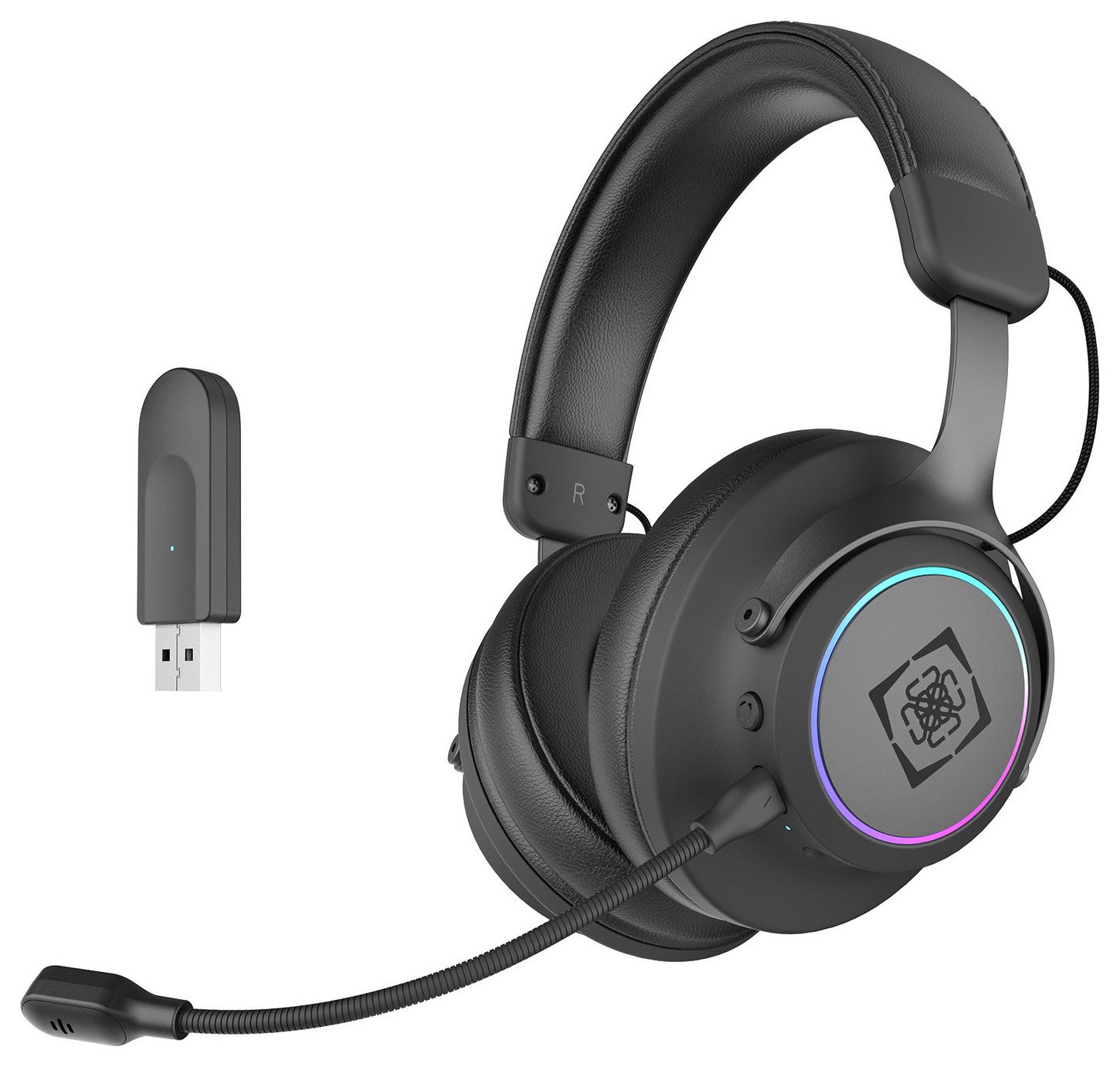 Deltaco DH440 PS5, PS4, PC Wireless RGB Gaming Headset Black